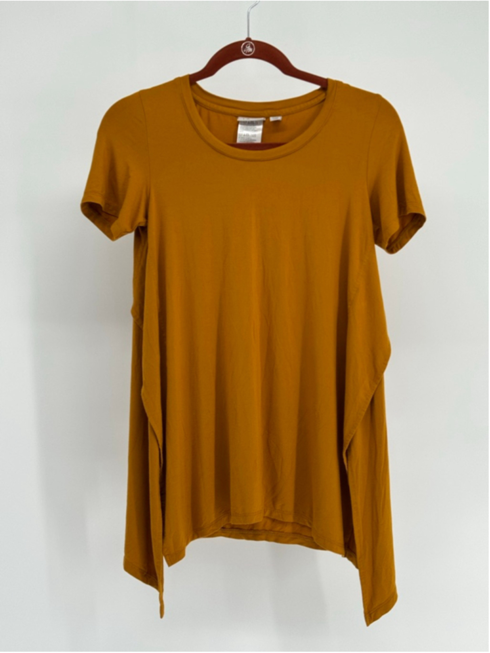 LOGO Lori Goldstein Women's Short Sleeve Tee XXS Mustard